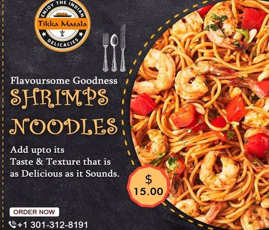 shrimps noodles-tikkamasala
